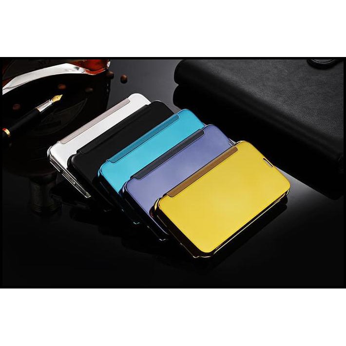 Flip Cover Handphone Flip Mirror Cover Clear View Samsung Galaxy A500 A5 2015