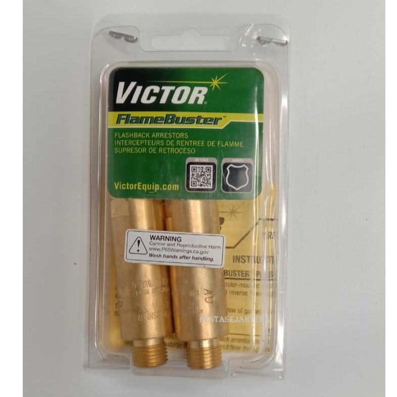 Victor FlameBuster&trade; Flashback Arrestors, FB-1; HD, Oxy/Fuel, B 9/16 In
