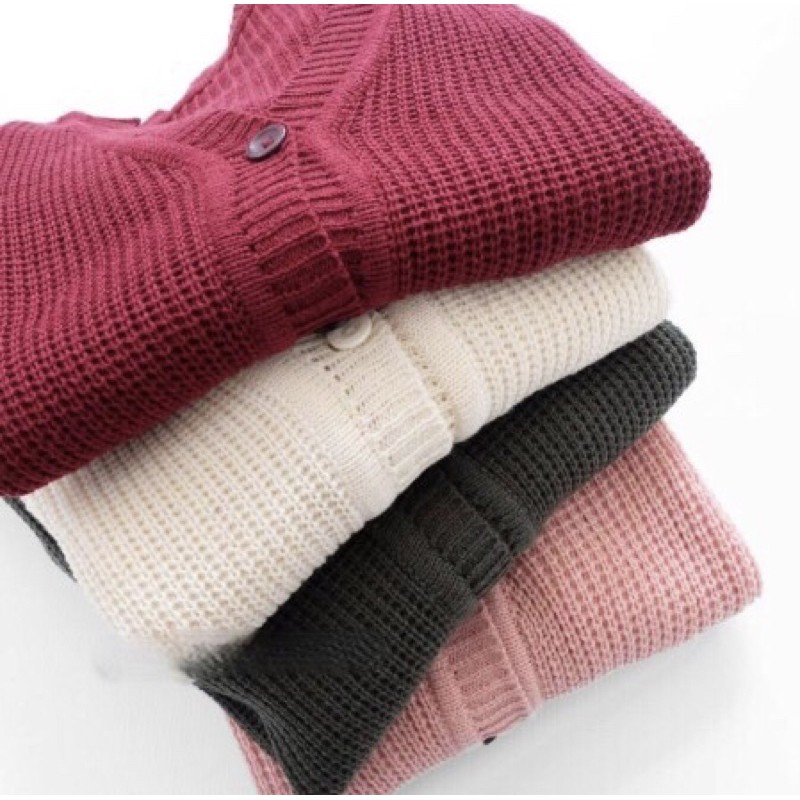 AMEL CARDI / CARDIGAN WANITA / CARDIGAN CROP RAJUT - PREMIUM TEBAL