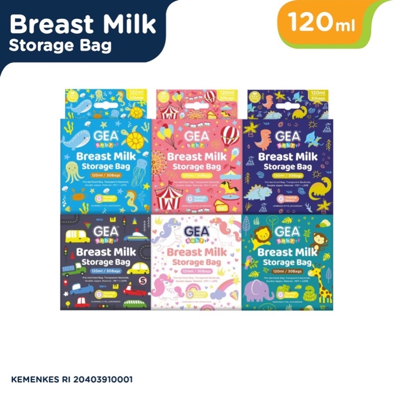 GEA BABY Kantong Asi 120ml Profession Boy &amp; Girl Breast Milk Storage Bag