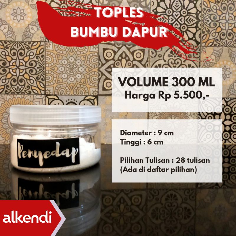 [TABUNG] TOPLES BUMBU DAPUR - NATURAL || TUTUP BENING - NATURAL