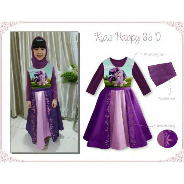 Gamis Pony Ungu KH35D