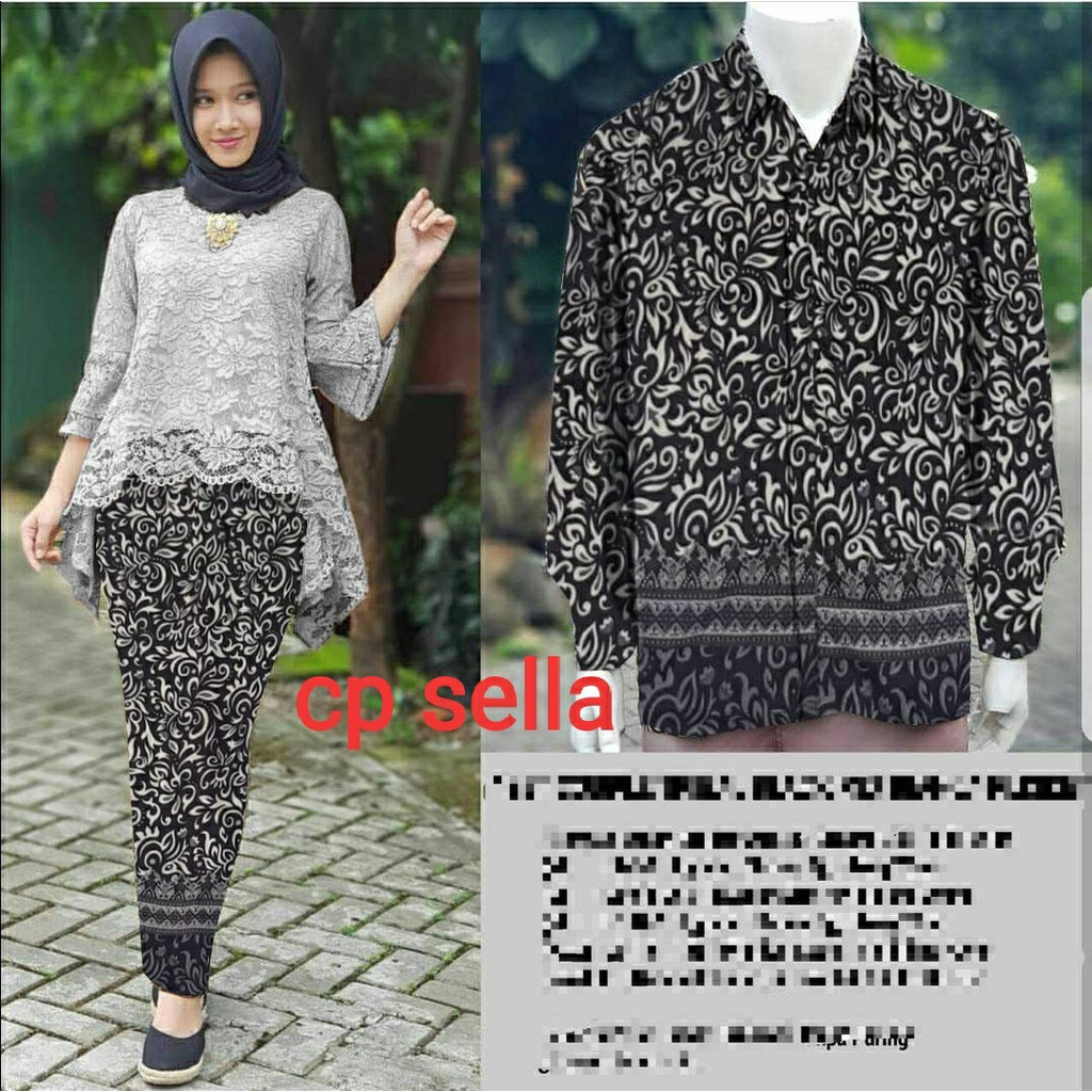COD COUPLE SELLA BATIK / KEBAYA BATIK  / BAJU COUPLE MURAH / SETELAN COUPLE / COUPLE MODEL BARU / CO