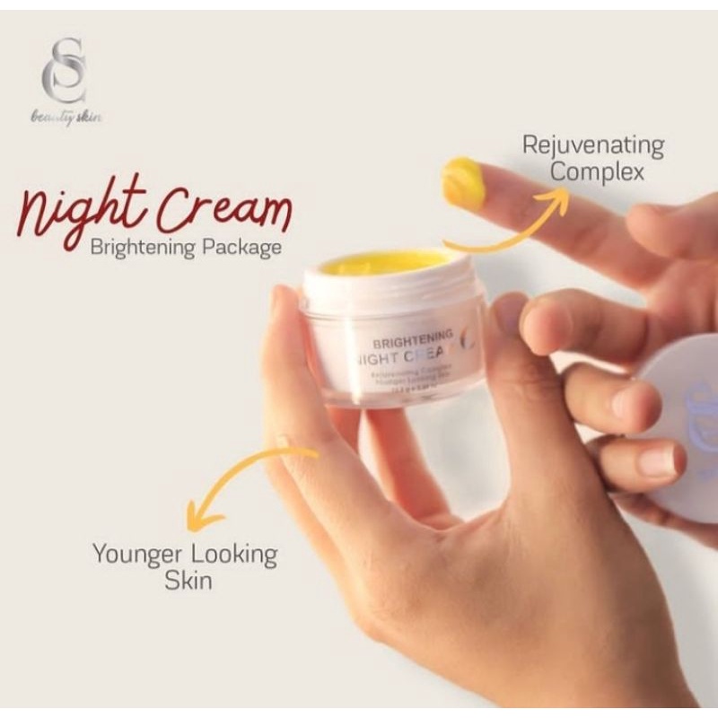 Night Cream SC Beauty Skin Brightening pakage || harga ecer || ucikedi