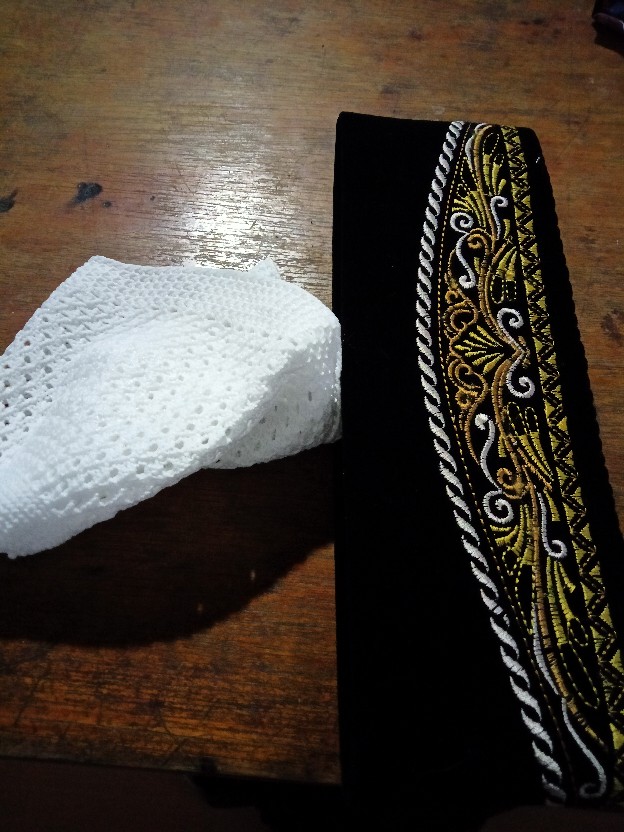 Peci Songkok Bordir Motif Batik Biru Coklat Peci Kopiah Dewasa Kopyah Anak Murah