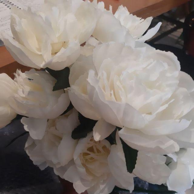 Wanflower Bunga Peony Ball X5 * Putih