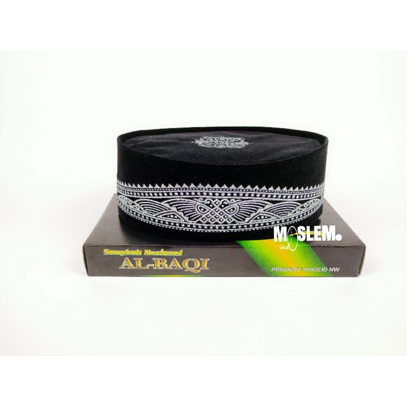 PECI SONGKOK HITAM BATIK SABLON