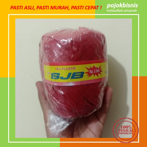 TALI RAFIA / TALI PLASTIK / TALI WARNA WARNI UKURAN SEDANG 1 ROLL