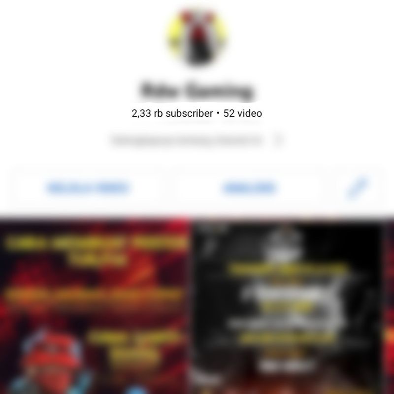 AKUN YOUTUBE 2.300 Subscriber (Gaming) Akun Tahun 2019
