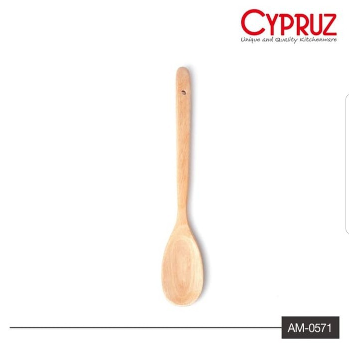 CYPRUZ AM 0571 KH - Centong Sendok Nasi Kayu Gagang / Turner Kayu Mahoni Panjang