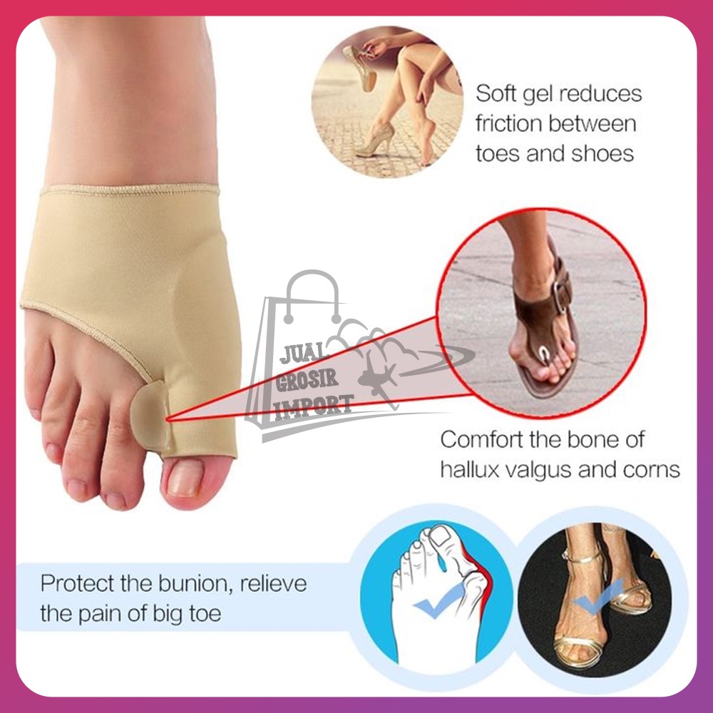 ORIGINAL Bunion Corrector Selip Alat Pelurus Pemisah Jempol Kaki