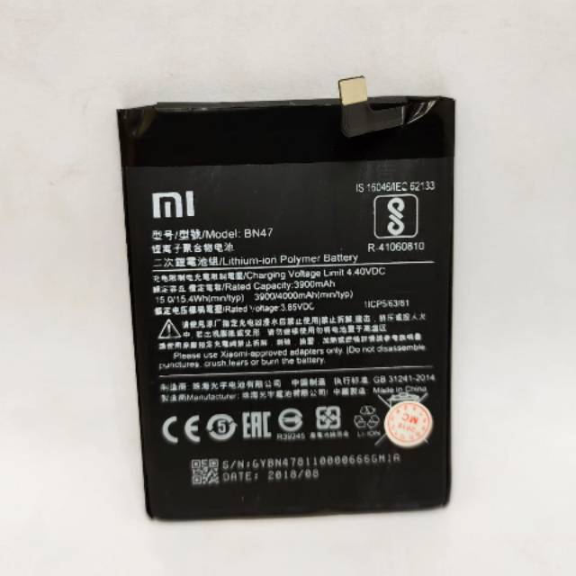 Baterai Batre Battery Xiaomi Redmi 6 Pro - Xiaomi Mia2 Lite Mi A2 Lite BN47 BN-47 BN 47