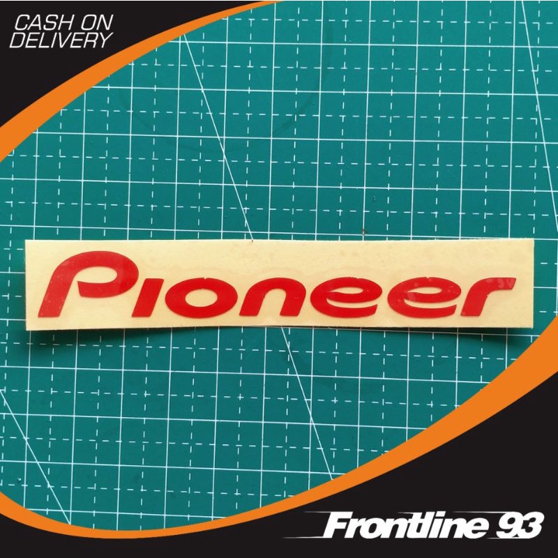 Cetak Sticker Cutting Logo Pioneer Custom Stiker Cutting Racing Motor Mobil Helm