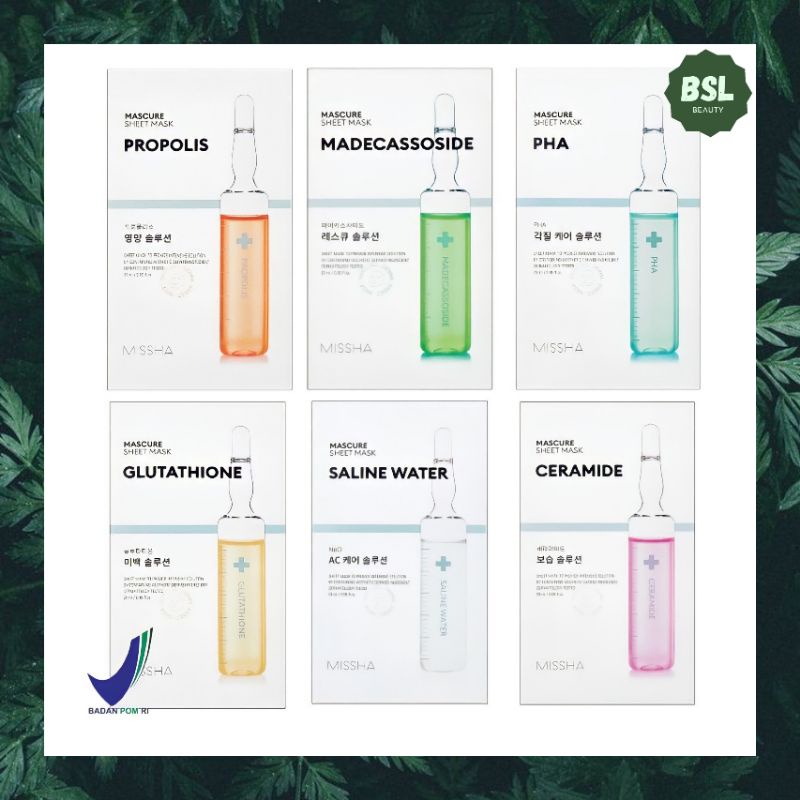 [BPOM] MISSHA Mascure Solution Sheet Mask | masker wajah | glutathione