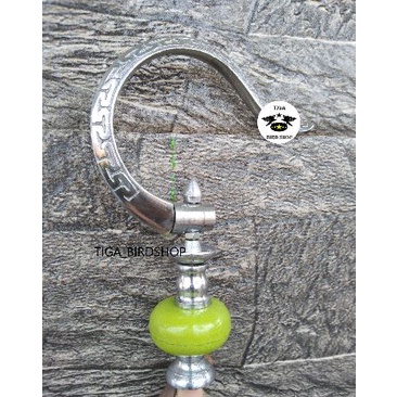 GANTUNGAN LIPAT CUNGKOK STAINLESS + PION REPLIKA TOMAT HIJAU ANTI KARAT SANGKAR KANDANG BURUNG MURAI