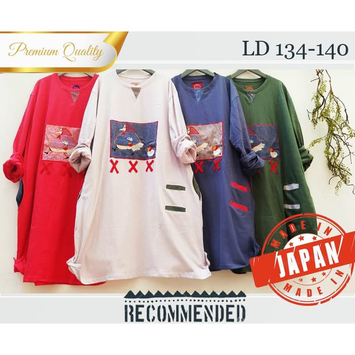 EJIduckr LD 134-140 XXXXL atasan wanita tunic jumbo big size muslim