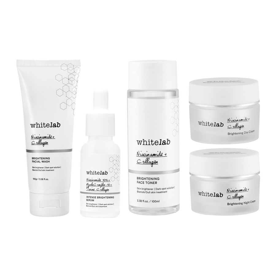 Whitelab Brightening Paket Wajah &amp; Face Serum (FREE POUCH)