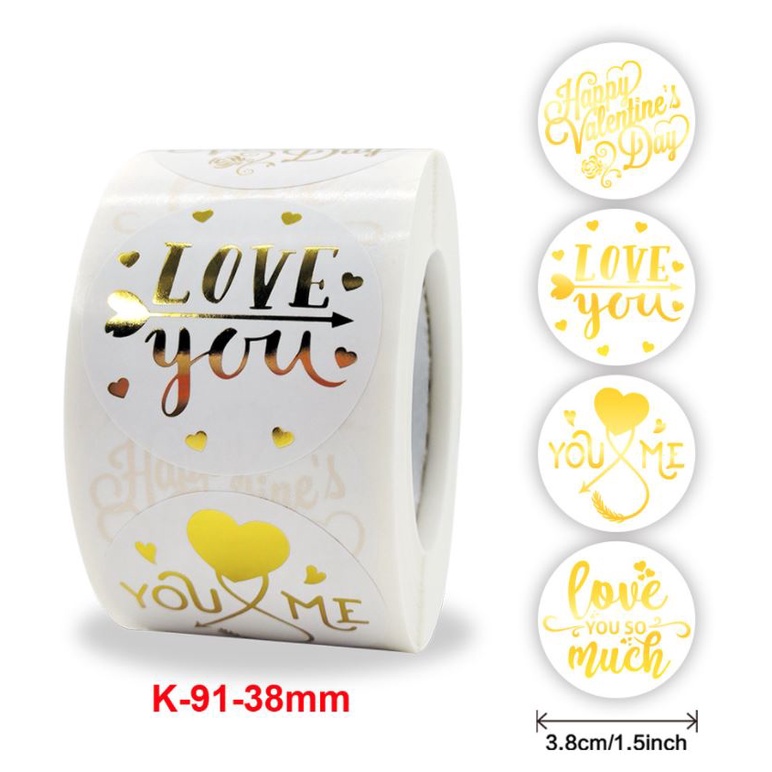 

Sticker Stiker Roll Label Cookie HATI VALENTINE 2