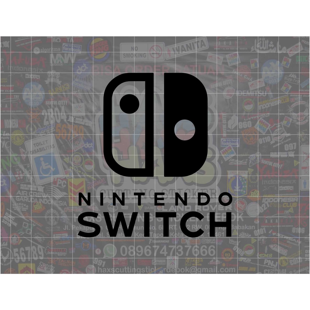 Cutting Sticker Logo Nintendo Switch Ukuran 8 Cm Untuk Mobil dan Motor