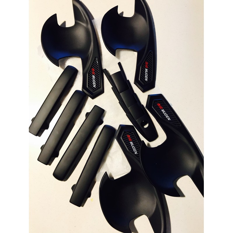 Paket Outer Handle Mobilio BRV Brio Hitam Mugen Dan Cover Handle Pintu Mobilio Brv Brio Hitam Doff