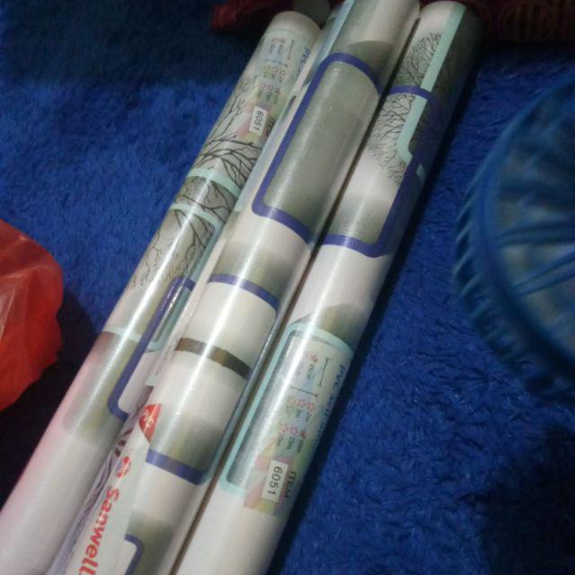 Wallpaper Dinding Sticker Motif 3d 45cmx10m