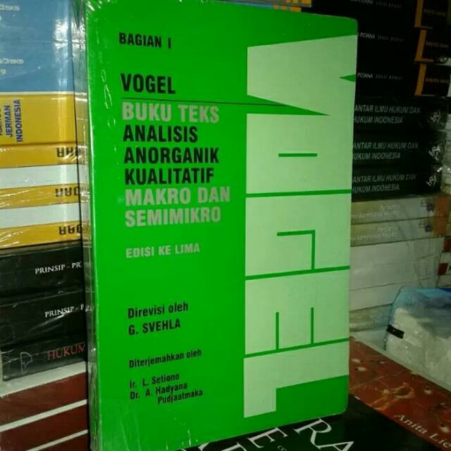 VOGEL.Buki teks Analisis anorganik kualitatif.makro dan semimikro