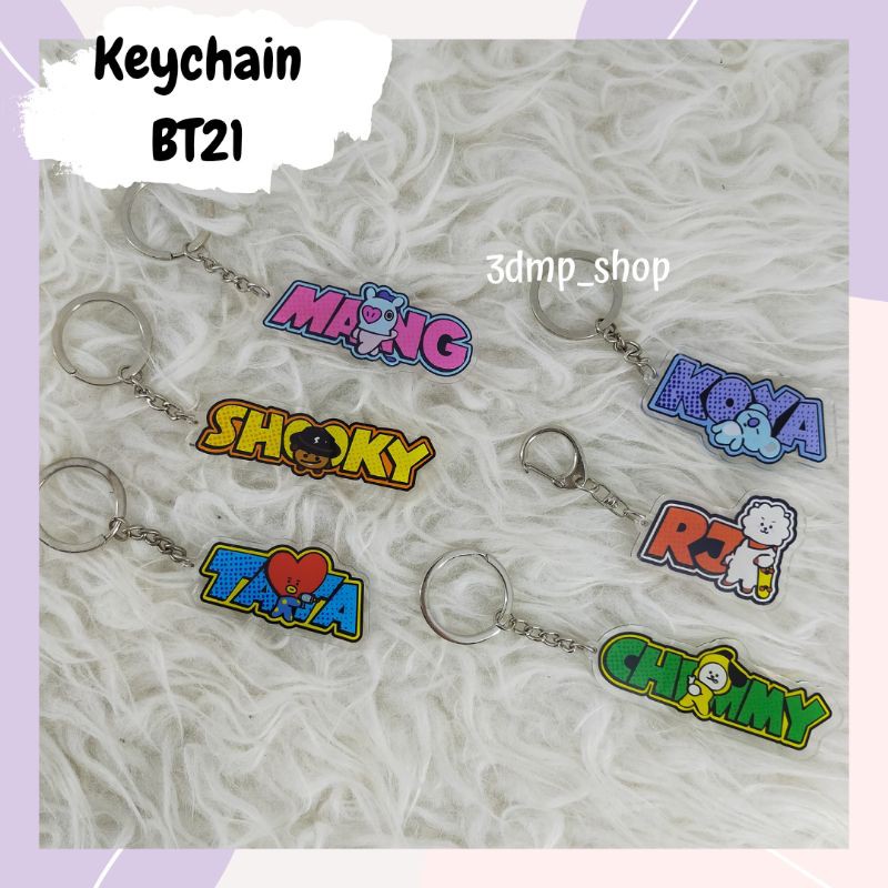 Gantungan Kunci Ganci Keychain BTS BT21 KPop chimmy shooky cooky tata rj koya mang