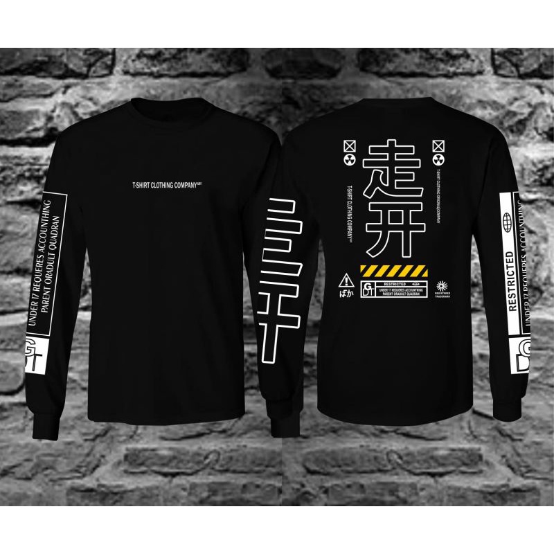 KAOS LENGAN PANJANG HITAM DISTRO TERBARU