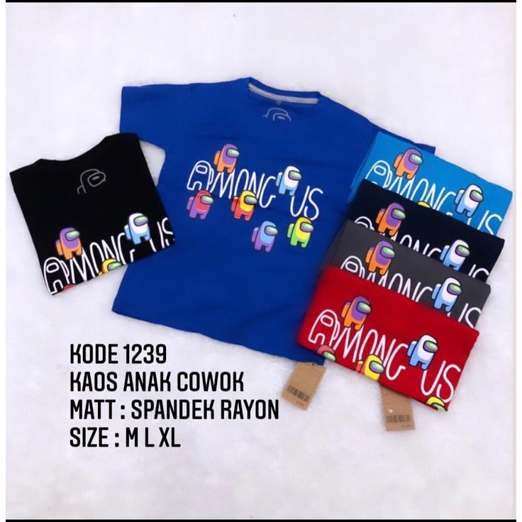 Baju Among Us Anak Kaos Game Laki Cowok Impostors 3 4 5 6 7 8 Tahun Distro Katun Spandex