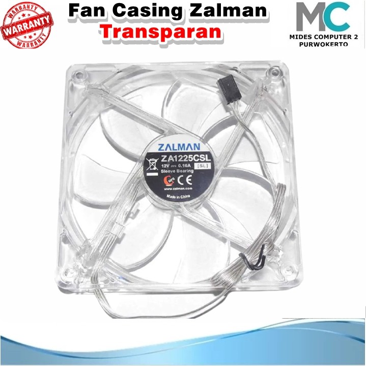 fan casing 12cm lampu led biru zalman murah