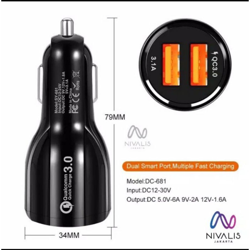 Charger fast Charging 3.A motor Beat Scoopy Nmax Aerox Lexi Pcx Adv