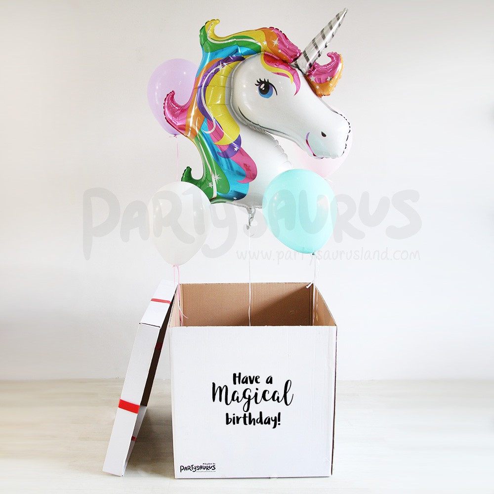 Unicorn Mega Floatbox Surprise Balon Box
