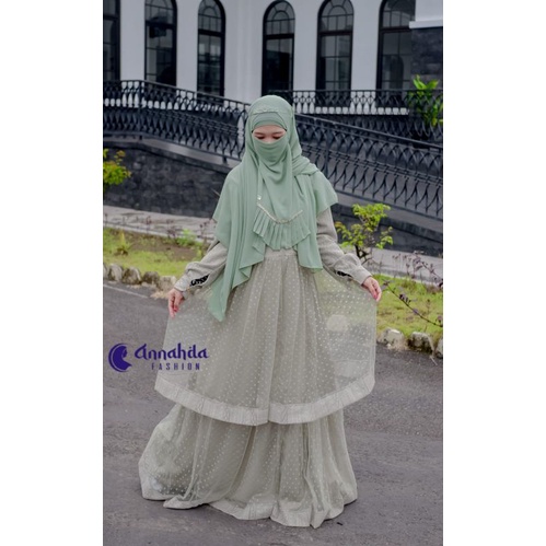 Abaya HANATSU sage green
