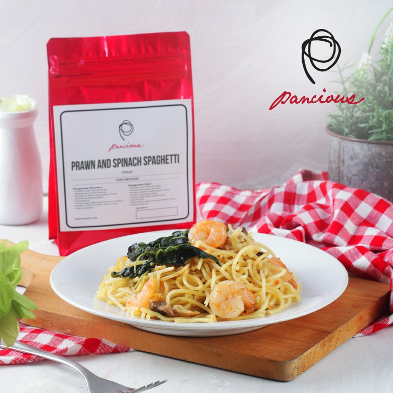 

PANCIOUS Frozen Pasta - Spaghetti Prawn & Spinach Pasta