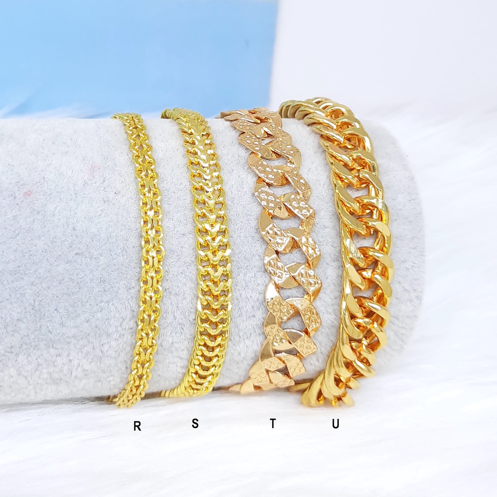 Gelang Tangan Wanita RINN Jewelry Xuping Dewasa Rantai Jurai Gold Sisik Naga Kecil Tikar Kerincing- BB081