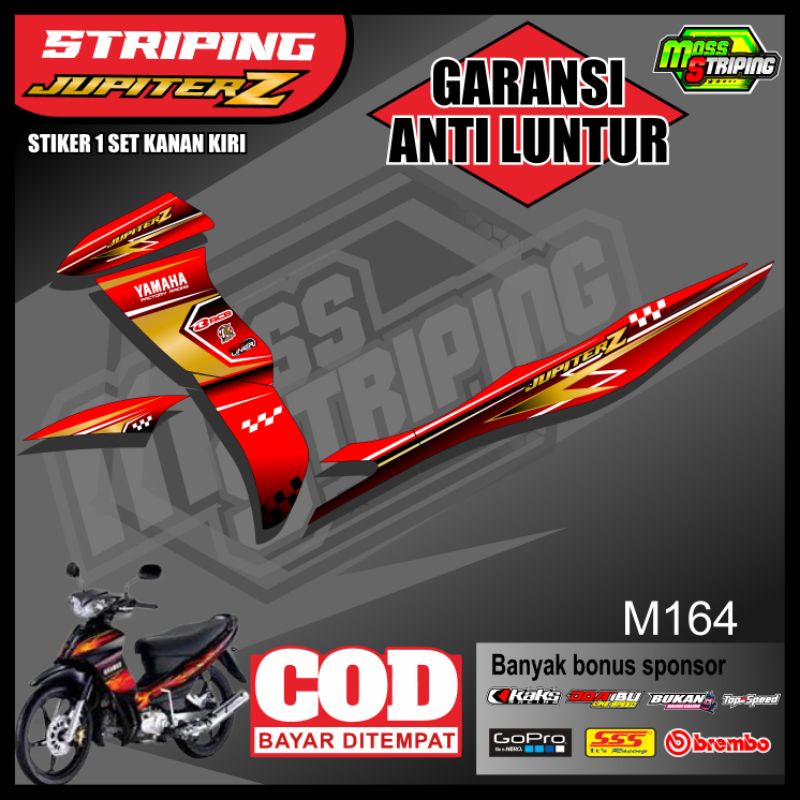 sticker striping Jupiter Z Burhan , Jupiter Z lama - Stiker Variasi Motor Jupiter keren murah berkua