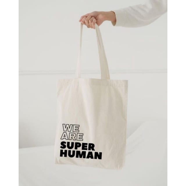 MYSTIQUE.ID-TOTE BAG WE ARE SUPERHUMAN LUCU DAN AESTHETIC