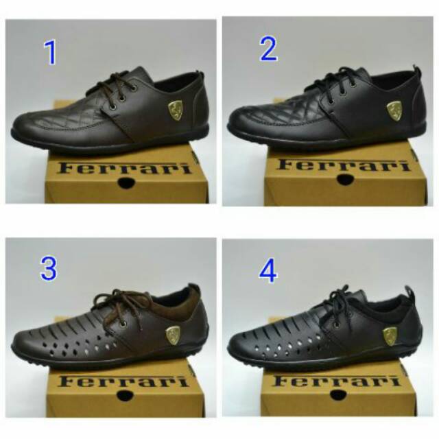 iSepatui pria ferarri Pantofek Kicker Slipon Sneakers 