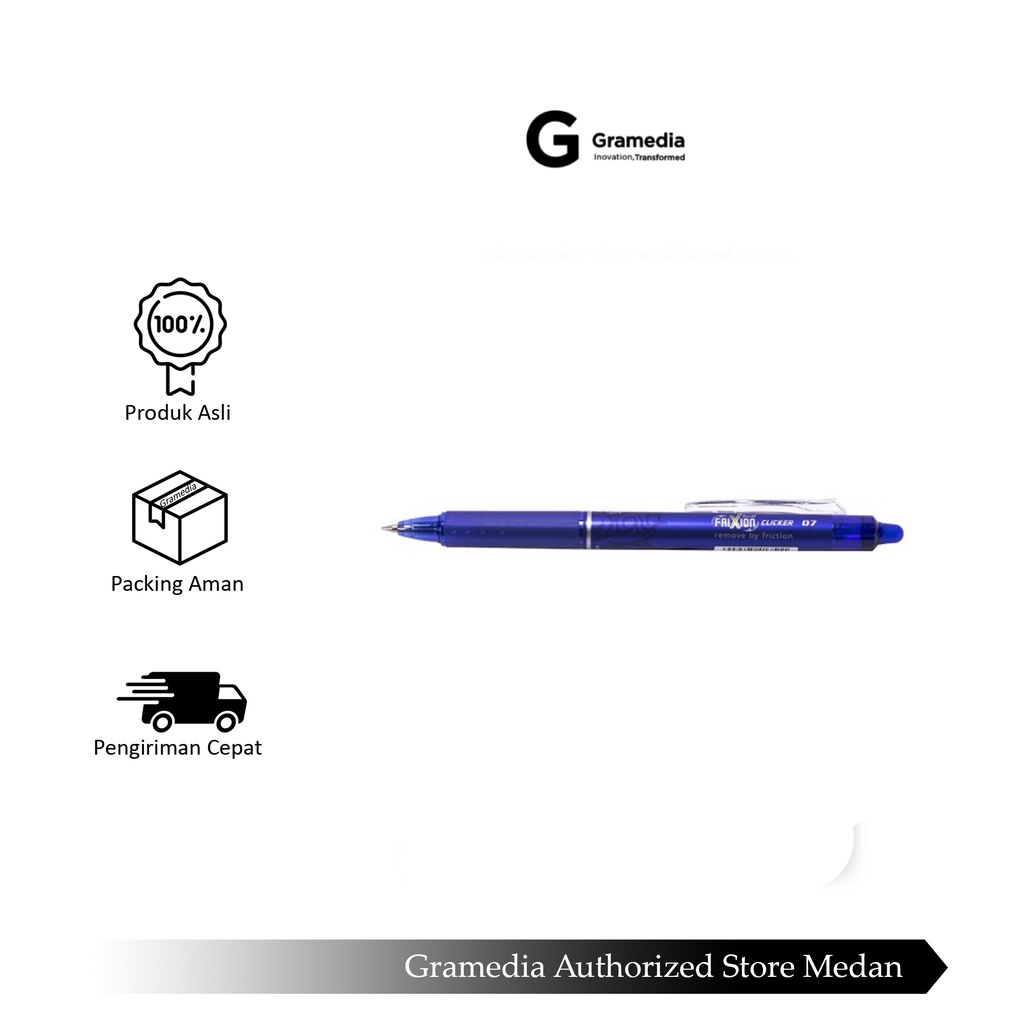

Gramedia Medan - PILOT BALLPEN FRIXION CLIC BLRT 07 BLUE