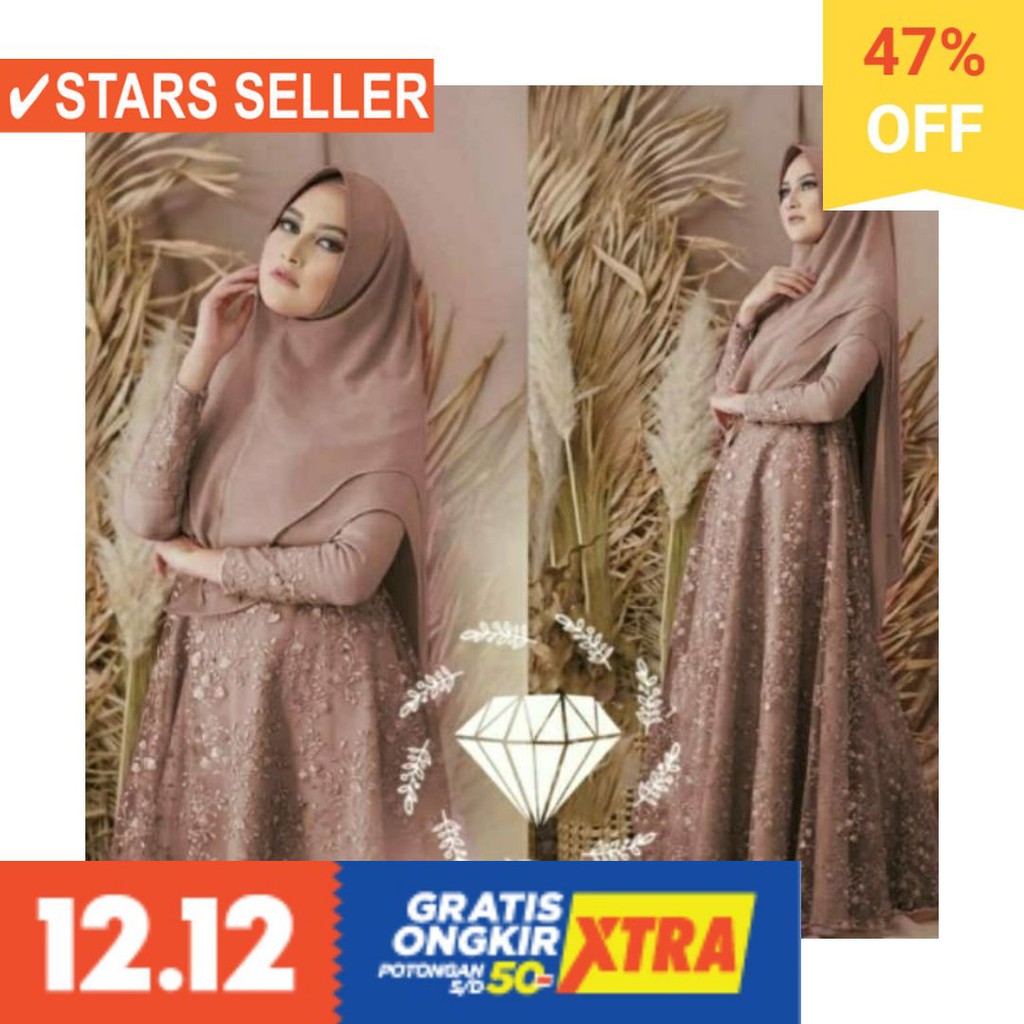 BAJU MUSLIM TERKINI TERBARU WANITA MURAH CEWE ASLI / BUAT MBAK BAPAK IBUK PENGAJIAN HAJATAN ARISAN