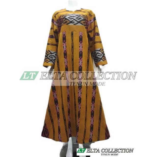 Gamis tenun / long dress tenun ikat