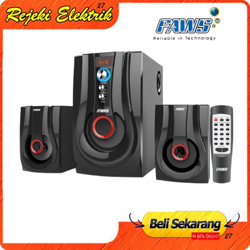 FAWS H-2131 Speaker Multi Media/Speaker Aktif Suport Bluetooth - Usb - Fm Radio - Aux 25 Watt RMS