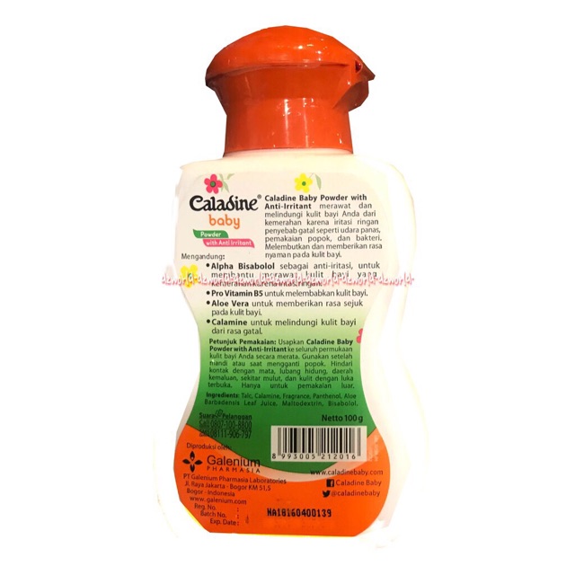 Caladine Baby Powder With Anti Irritant 100ml Bedak Bayi