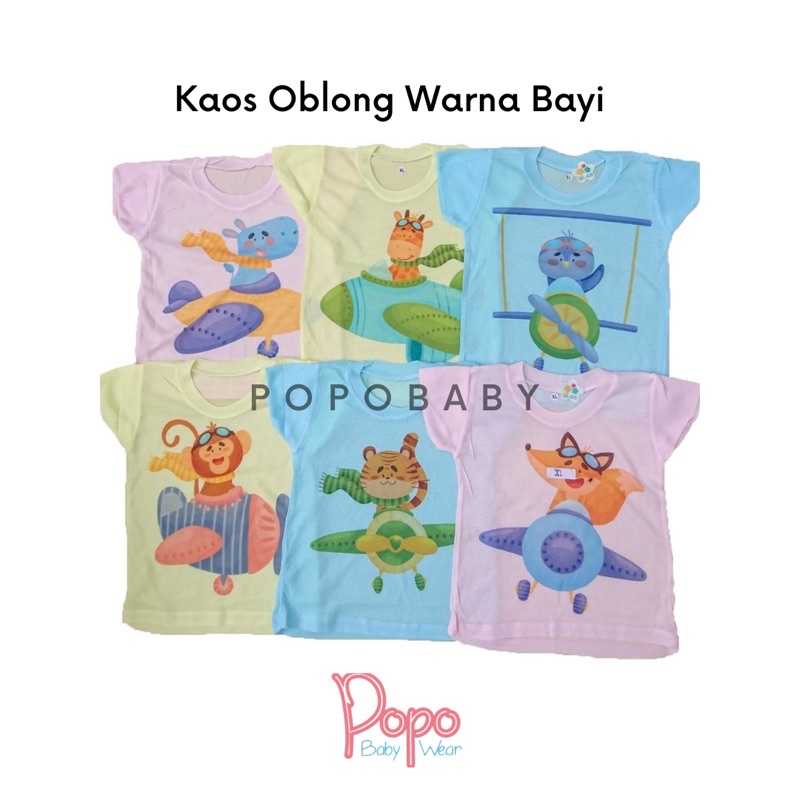 Kaos Setali Bayi / Kaos Oblong Bayi Motif (3PCS/6PCS)