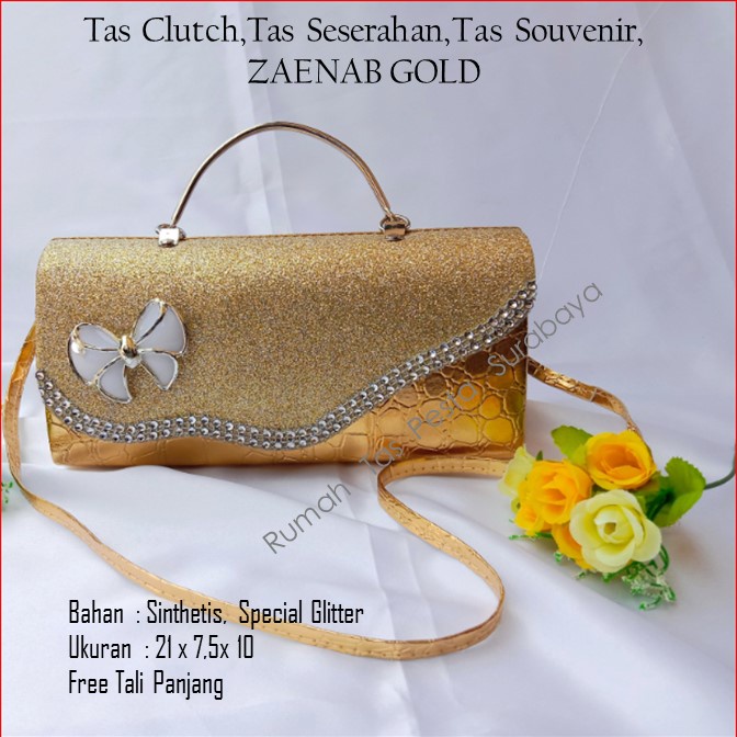 Tas Clutch,Tas Seserahan,Tas Souvenir,ZAENAB GOLD