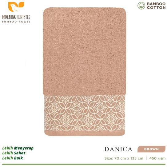 Handuk Mandi Dewasa Terry Palmer Morning Whistle Bamboo Danica 70 x 135 cm