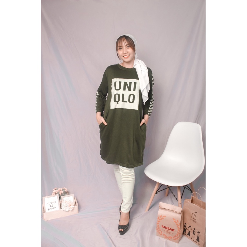 [12.12] RX FASHION - TUNIK UNIQLO - FASHION DRESS WANITA