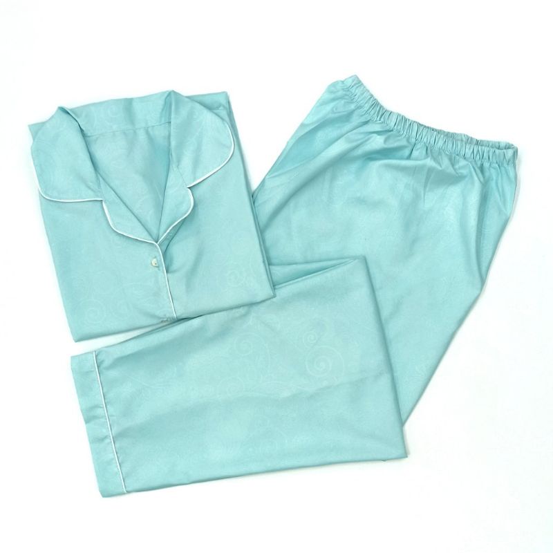 Baju Tidur Wanita / Piyama Wanita Tie Dye Set Motif Kekinian-Emboss Aquamarine