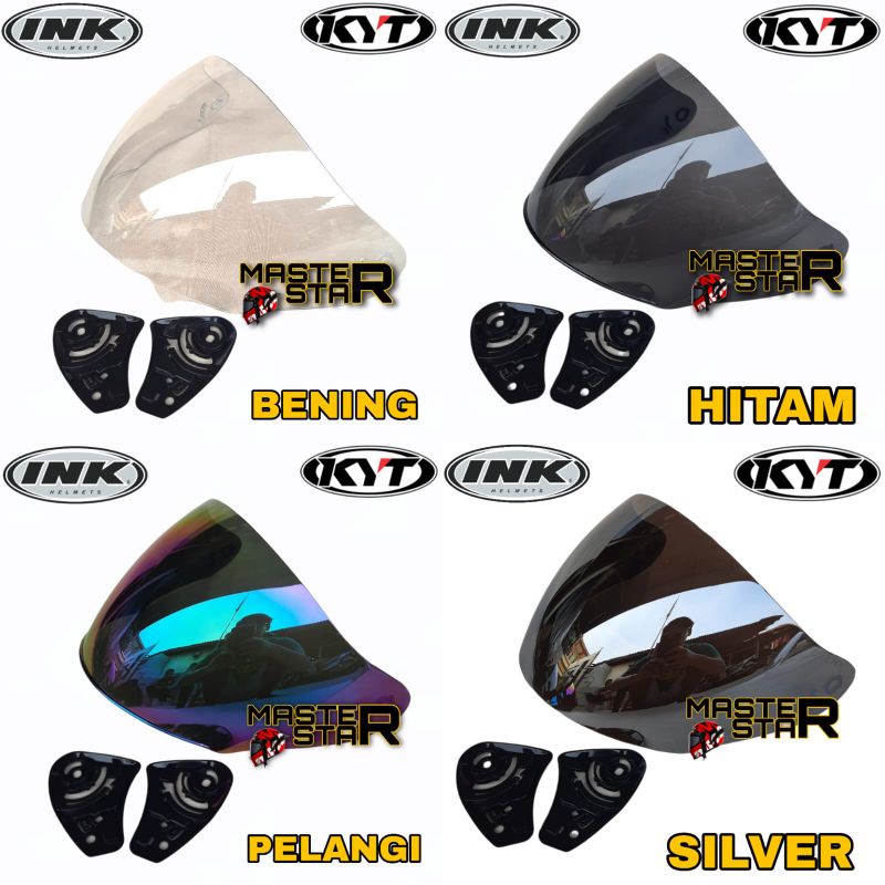 Kaca Helm Ink Centro Kyt Dj Maru Kyt Galaxy Slide Gix G2 Kyoto Dyr Clear Bening Smoke Hitam Iridium 