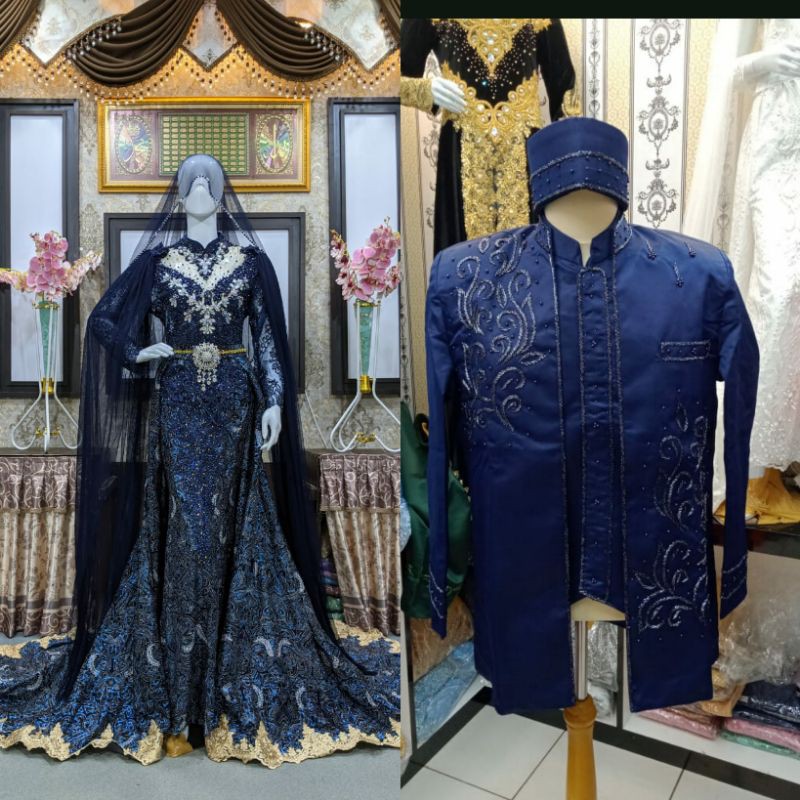 TERBARU//GAUN PENGANTIN PRADA COUPLE BATIK BEREKOR//GAUN WEDDING INDONESIA//BESKAP